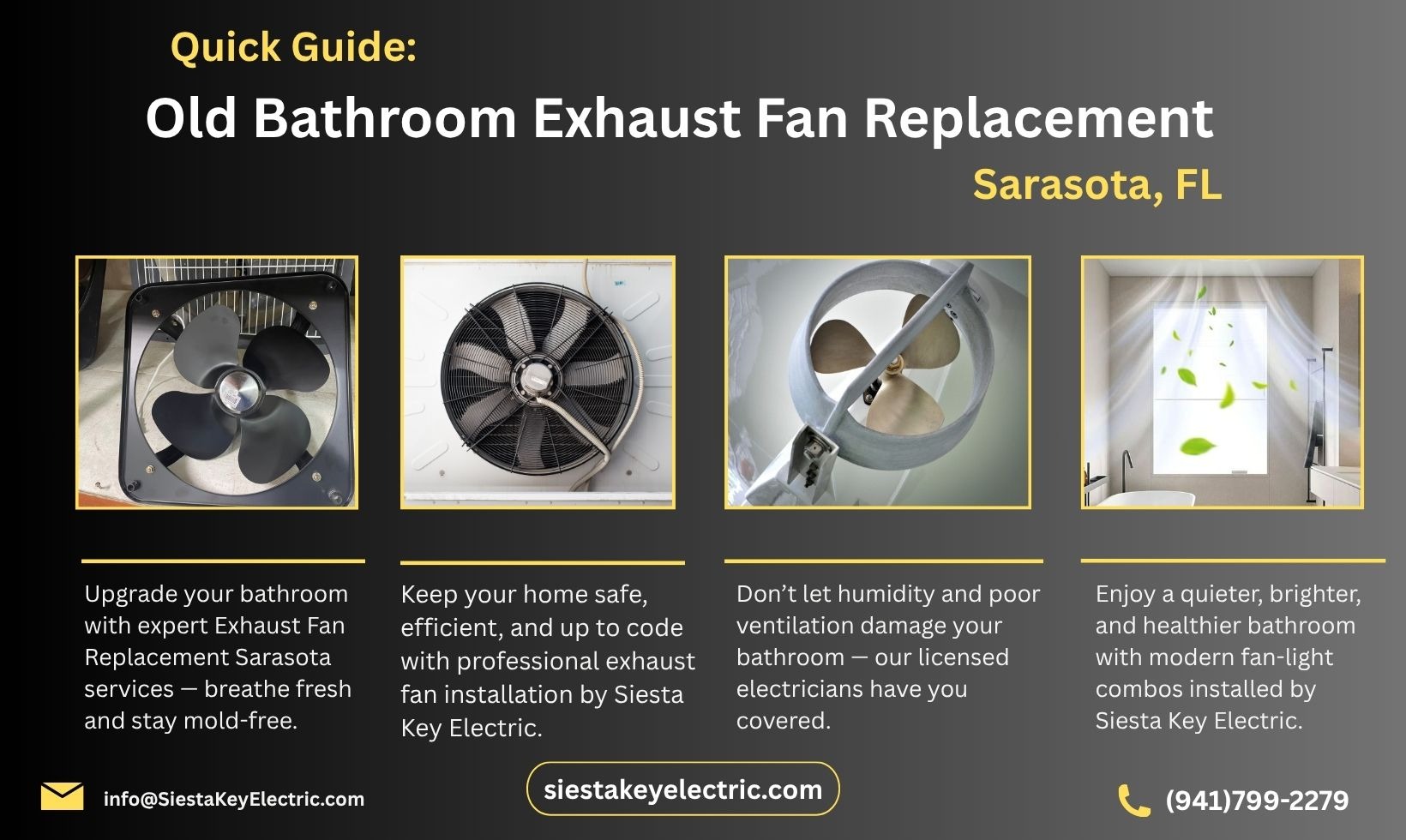 Quick Guide Old Bathroom Exhaust Fan Replacement Sarasota, FL