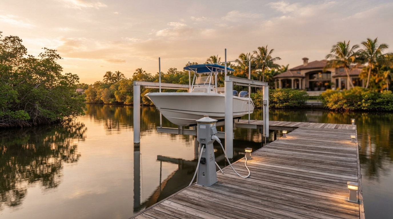 dock and boat lift electrical wiring