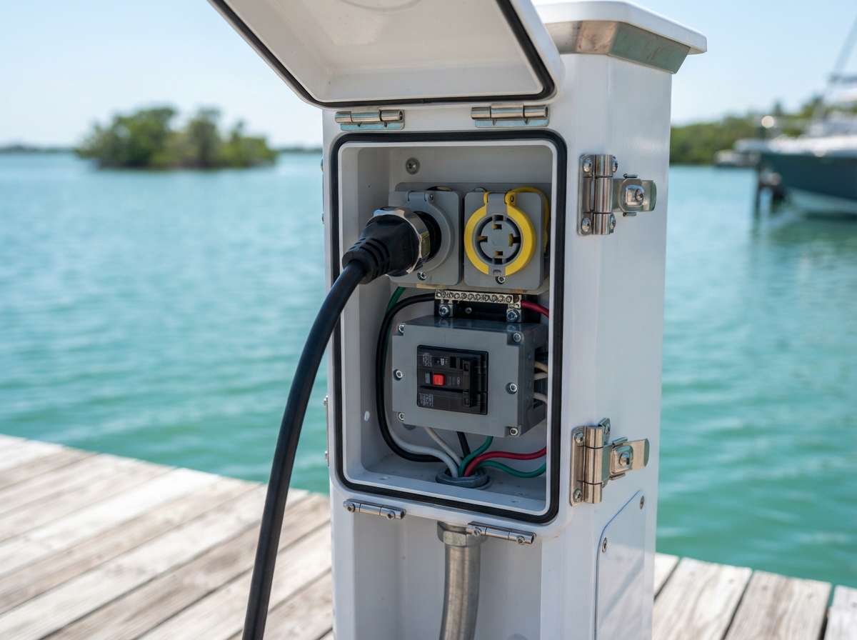 dock and boat lift electrical wiring